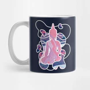 Purple Space Meditation Buddha Mug